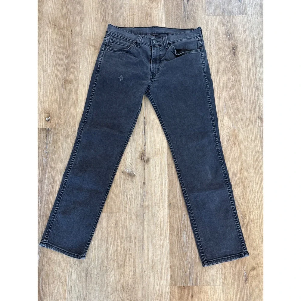 Levis 511 Slim Fit Jeans Mens 32x30 Faded Black Grey Stretch Denim Black Tab